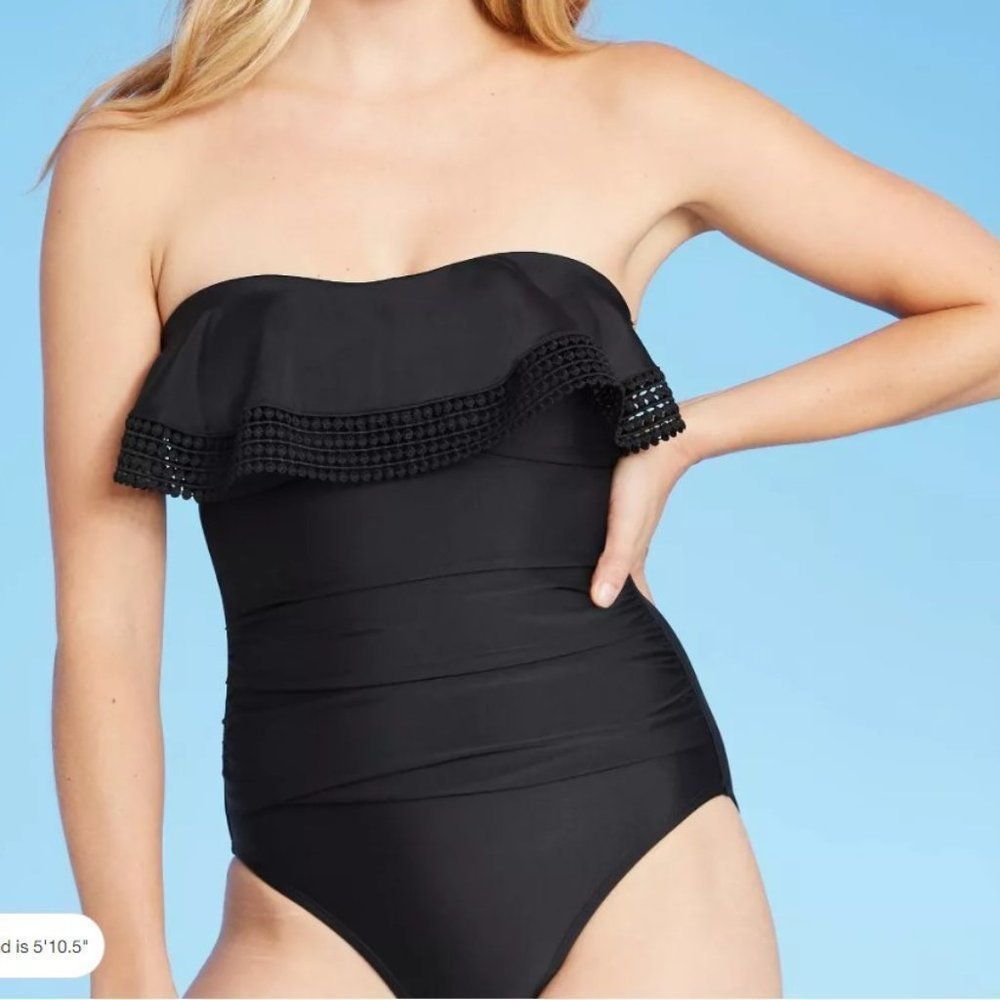 Women's Crochet Flounce Classic One Piece Swimsuit - Kona Sol